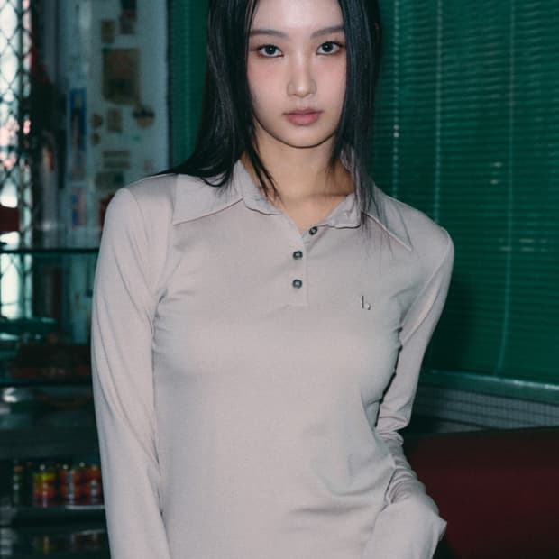 헬레네파리스 피티드 카라 롱 슬리브