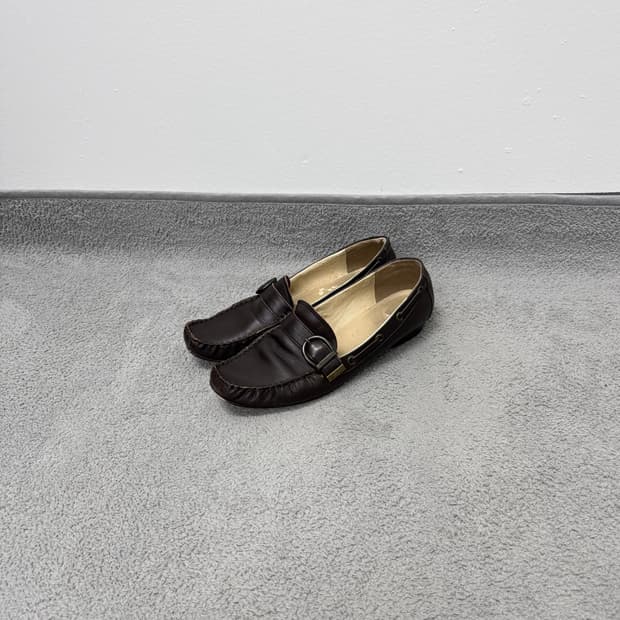 Katharine Hamnett buckle moc loafers