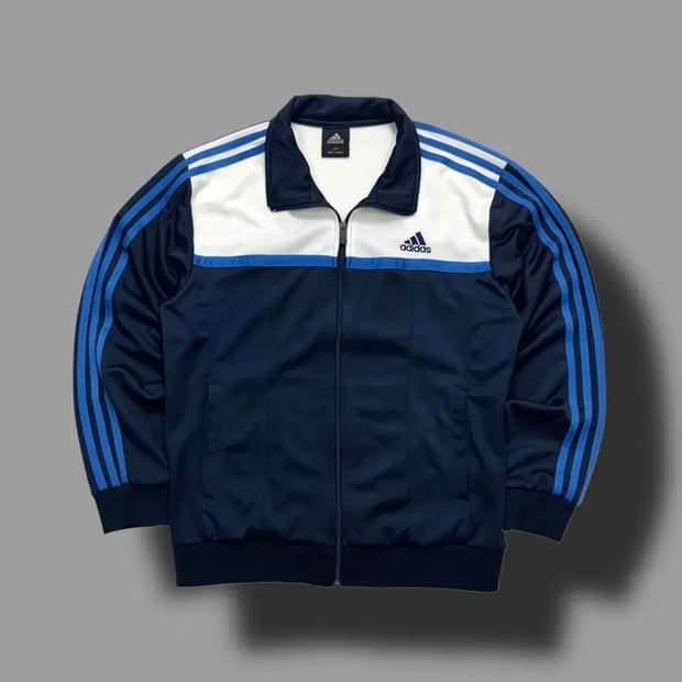 아디다스 올드스쿨 네이비 배색 트랙탑 져지 100