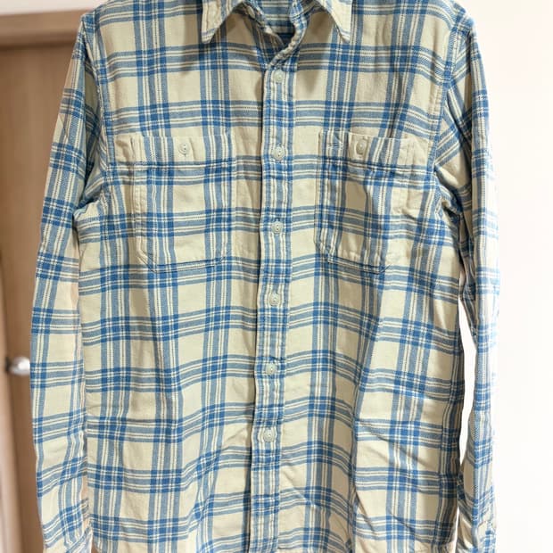 (M) RRL 더블페이스 플레이드 워크 셔츠