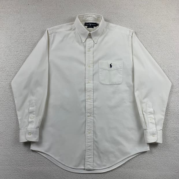 폴로 랄프로렌 포니로고 BLAKE 코튼 코듀로이 셔츠 화이트