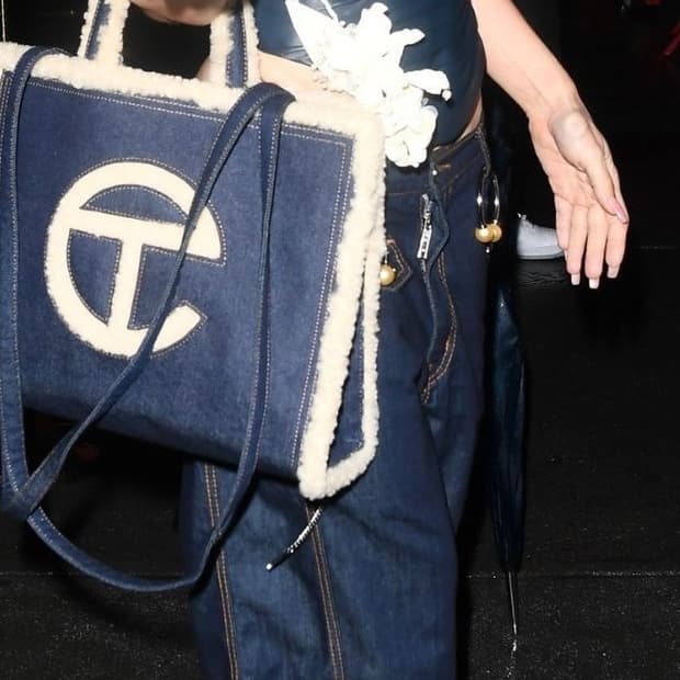 Telfar x UGG 데님 쇼퍼백 라지