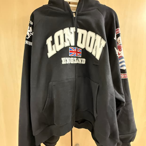 프로젝트 G/R 리컨스트럭티드 폴디드 집 후드 블랙