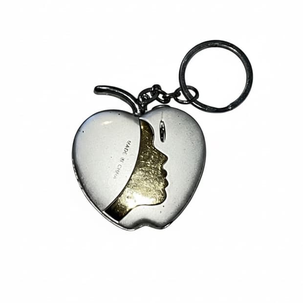 메탈 애플 실루엣 키링 라이터