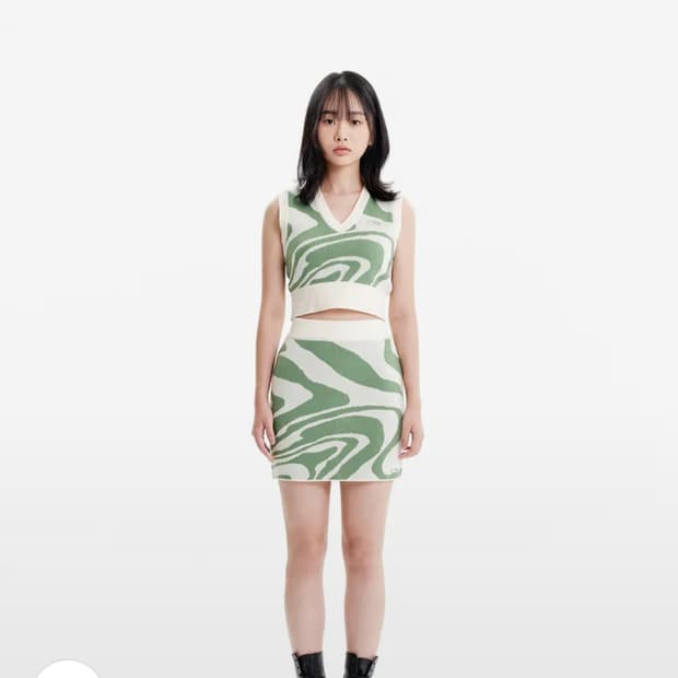 척 크롭 니트 2벌