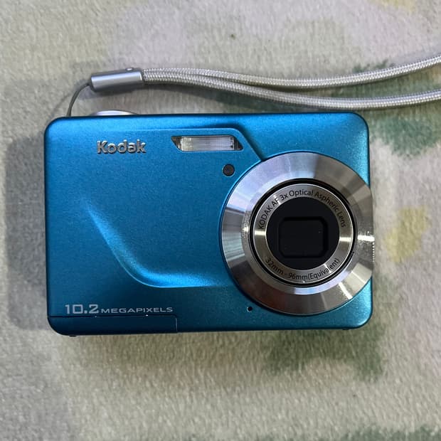 코닥 c180 청량한 블루 색상 빈티지 디카 카메라