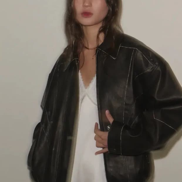 도드 dode gwen vegan leather 가죽자켓 레더자켓