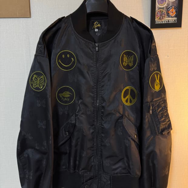 [XL] 니들스 L2-B 자켓 빠삐용 자카드 사틴 블랙