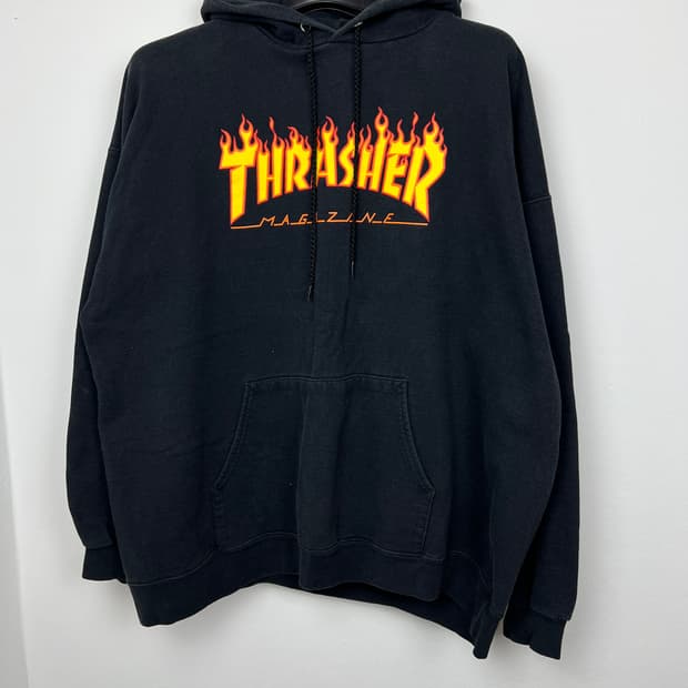 T074 쓰레셔 블랙 후드티