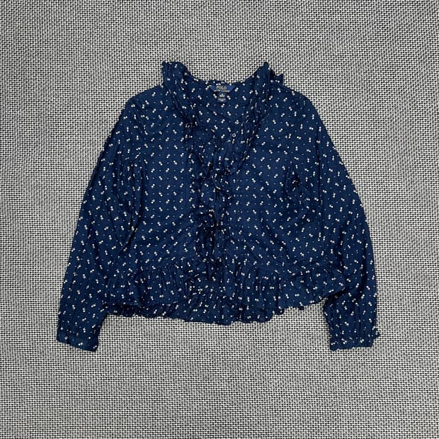 폴로 네이비 블라우스