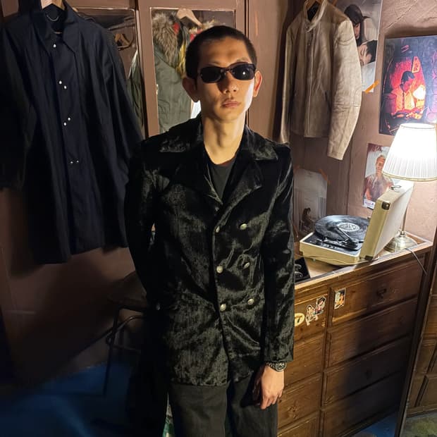 JAPAN VINTAGE FUR DOUBLE JACKET BLAZER