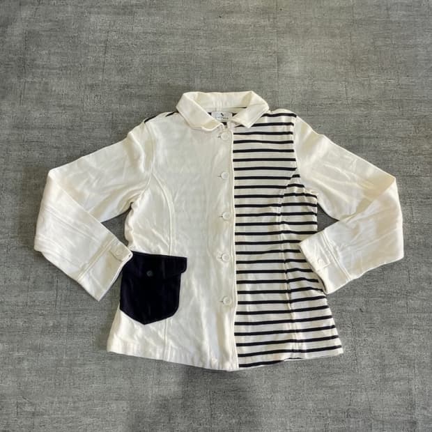 일본빈티지 Lucruca 아방가르드 하구미모리걸 아 메카지 라운드가디건