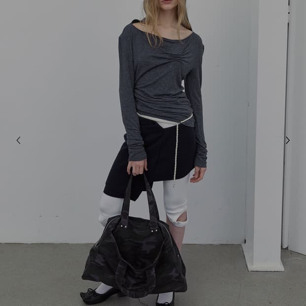 LCDC 레이어드 카모 토트백 다크그레이