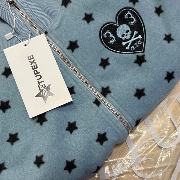 택포 🩵하늘색) 셋업이엑스이 져지자켓  키치 카리나착용한