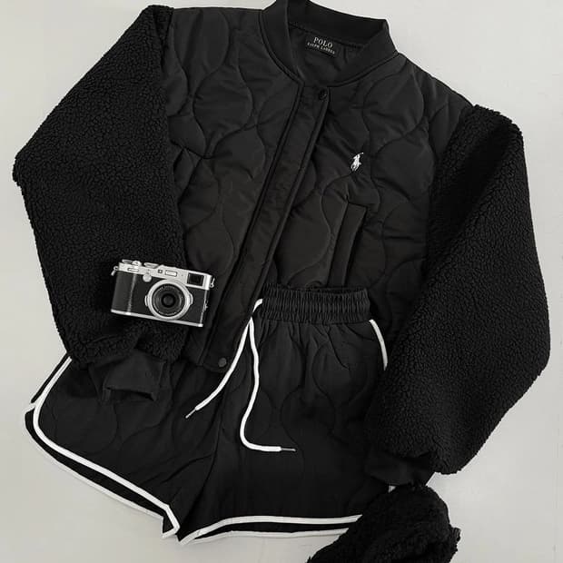 폴로랄프로렌 블루종 뽀글이 패딩