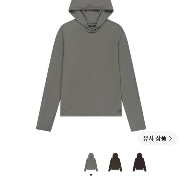 코이세이오 038 슬림 후디 롱 슬리브 그레이 