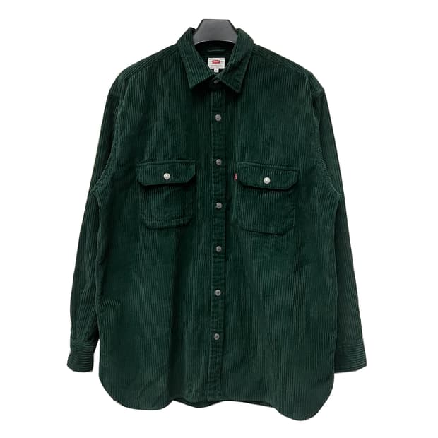 리바이스 오버핏 그린 코듀로이 셔츠 L