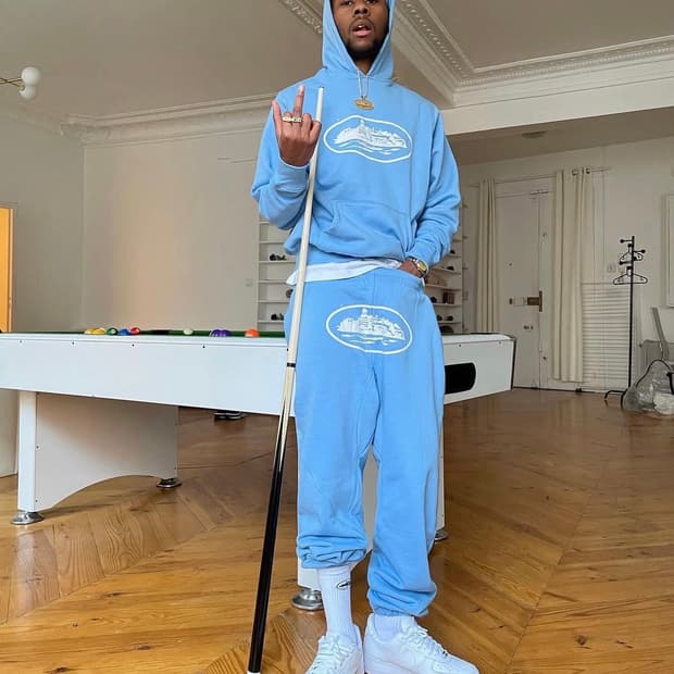 Corteiz 코르테이즈 알카트라즈 og 후드티 셋업 블루