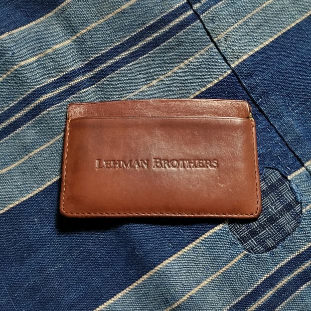 미국 LEHMAN BROTHERS 가죽 명함지갑(10.5*7)
