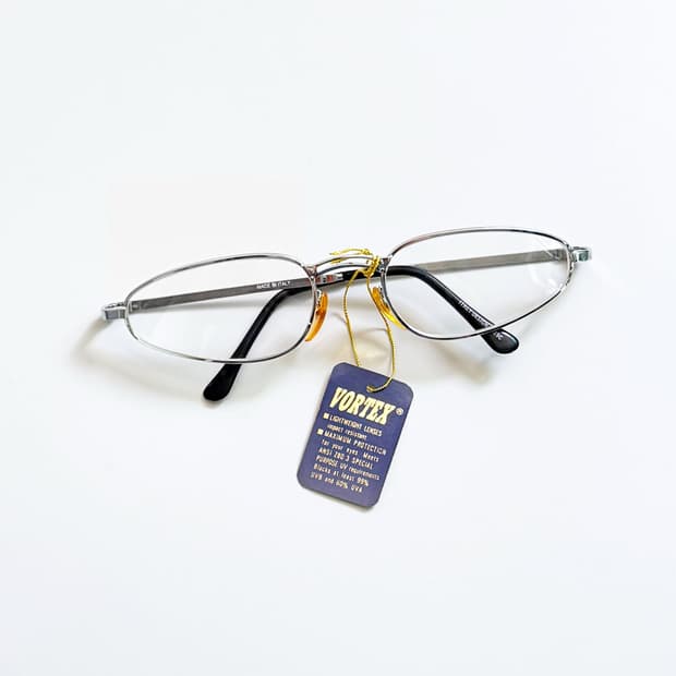 90s VORTEX 실버 메탈 오벌 프레임 빈티지 안경