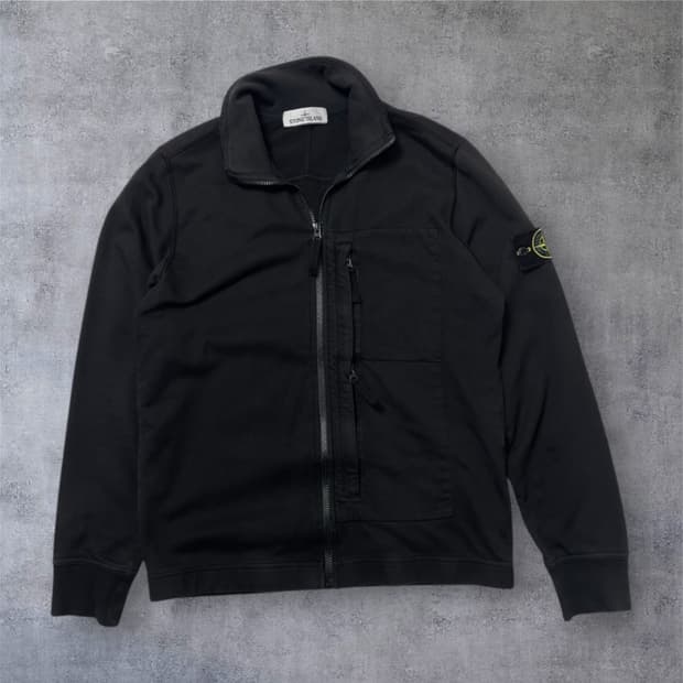 스톤아일랜드 Stone island 블랙 코튼 집업 M