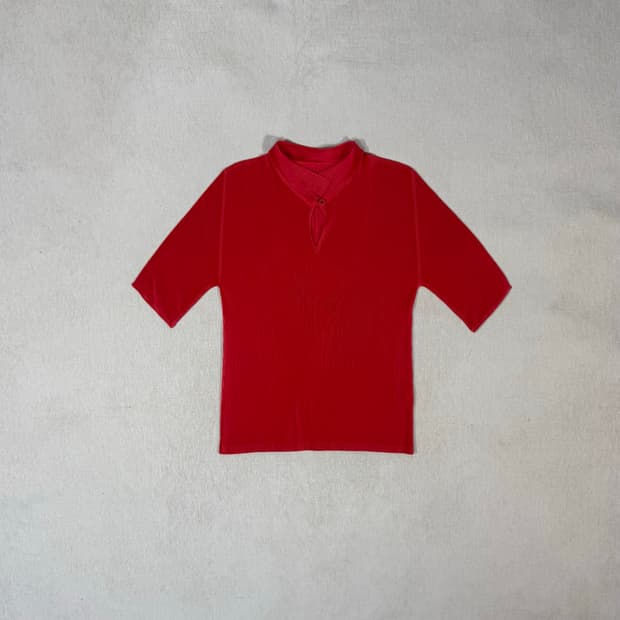 Pleats Please Red Short Top