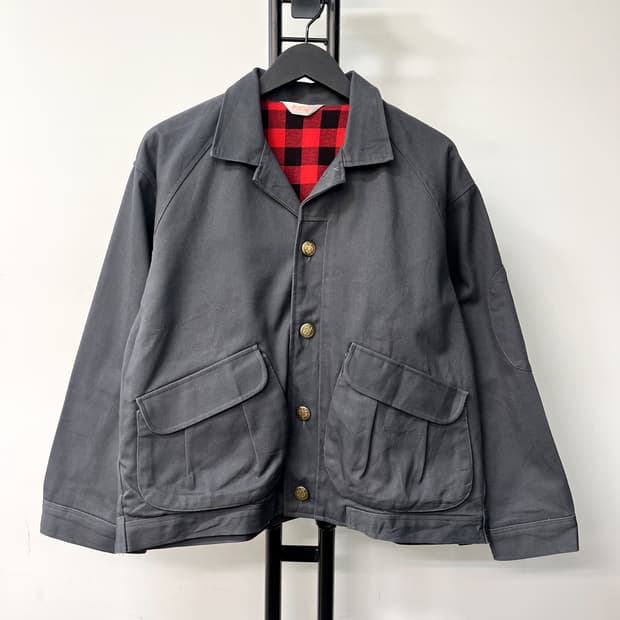 Palten 90's 체크 라인 워크 자켓