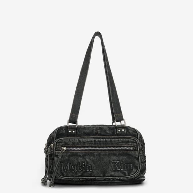 (택O) 마뗑킴 더스트 데님 원포켓 숄더백 인 블랙