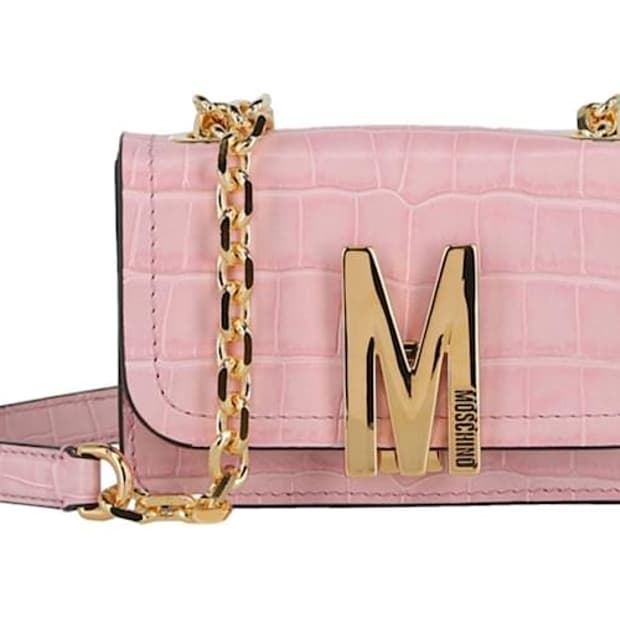 (착샷O) Moschino Croc-Embossed Leather bag