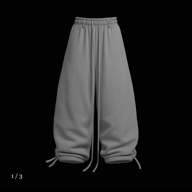 에모스탠스클럽 MEGA Belt Loop sweat pants - gra