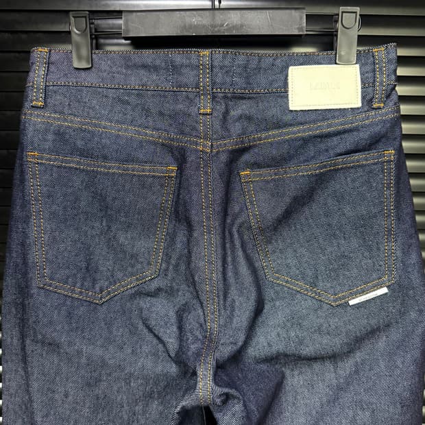 LAB101 인디고 생지 데님 스트레이트 일자핏 팬츠 30 다크 블루