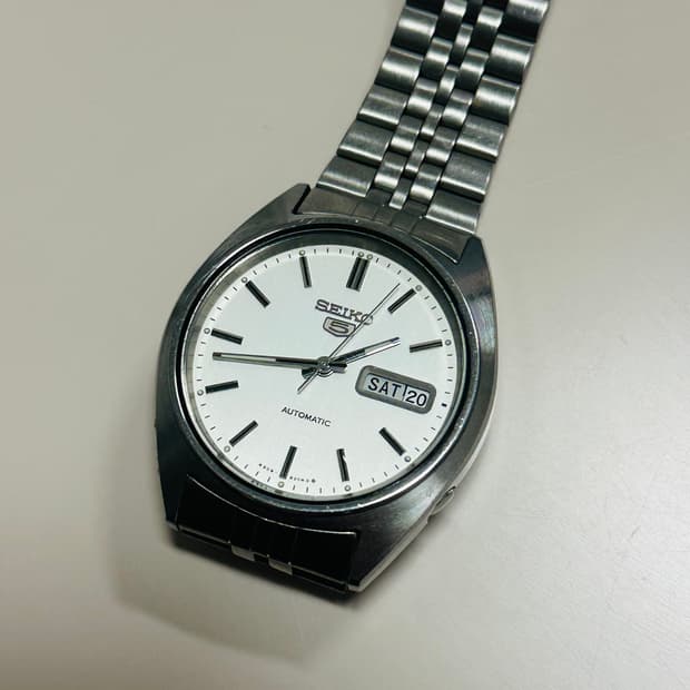 세이코5 데이데이트 오토매틱 실버