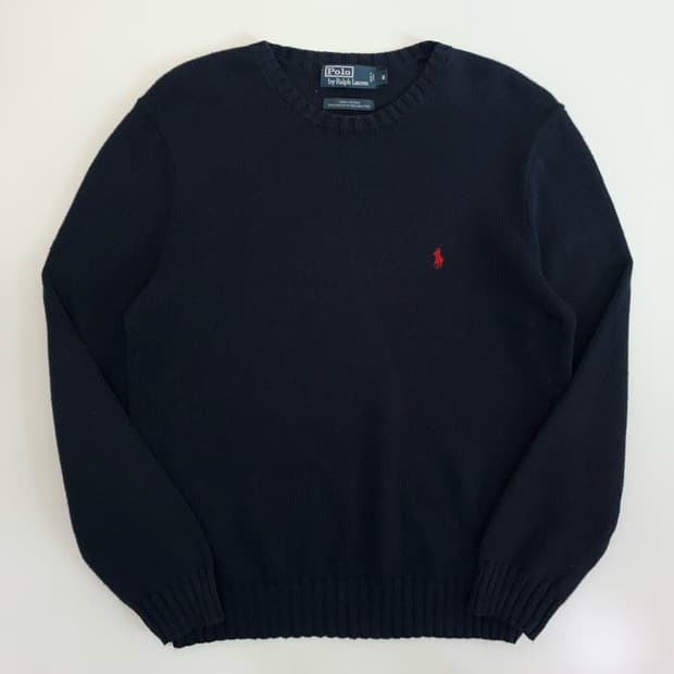 Polo   폴로 랄프로렌 자수 코튼 네이비 니트