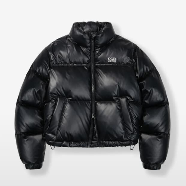 코드그라피 숏패딩 블랙