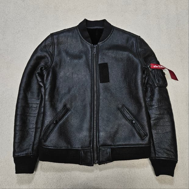 알파인더스트리 염소 가죽 봄버 자켓 XL