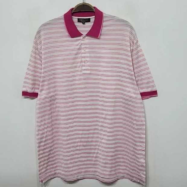 (XL) 까날리 반팔 카라티 단가라 PK 폴로 티셔츠 이태리판 