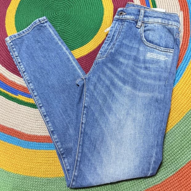 Off -White오프화이트 슬림진중청팬츠

