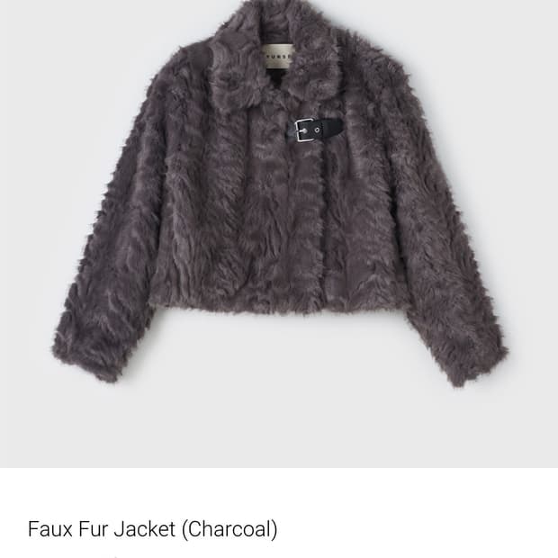 윤세 yunse 퍼자켓 차콜 새상품