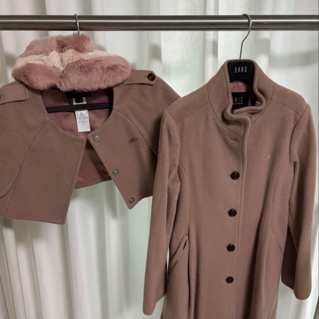 닥스 키즈 퍼카라 코트 150사이즈