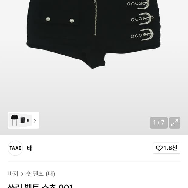 태 벨트 쇼츠 001