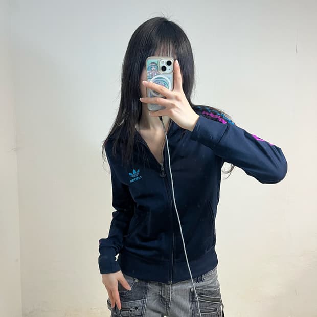 Adidas navy color mix firebird jersey