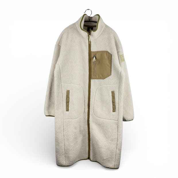 95) 블랙야크 양털 플리스 롱 자켓 아이보리