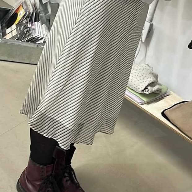 키야기 스커트 네이비