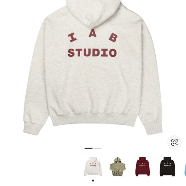 아이앱 후드티 버건디 오트밀 XL