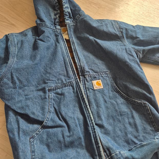 (소형) 칼하트 데님 액티브 후드재킷 L사이즈