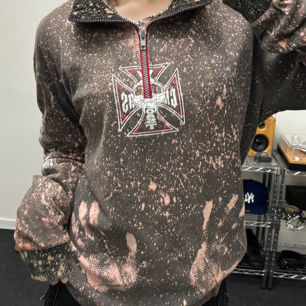 West Coast Choppers 블리치드 쿼터집 맨투맨