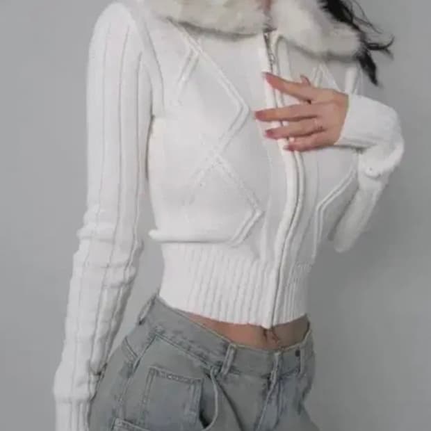 페일제이드 컬러퍼지 니트집업