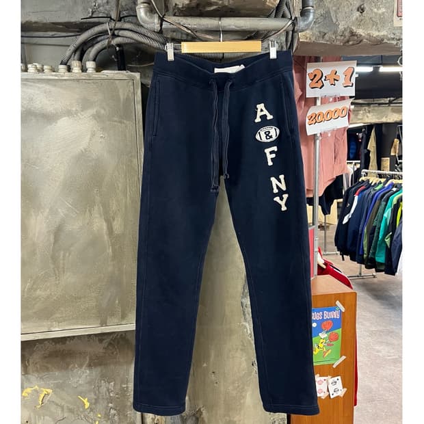 아베크롬비 기모 밴딩 스웻 팬츠 네이비 M #csz3272