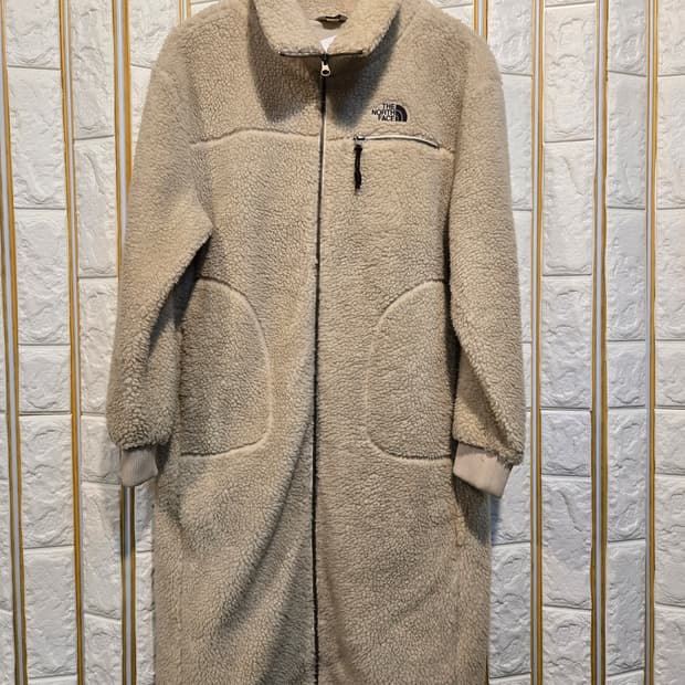 노스페이스 여성 롱 뽀글이 점퍼 자켓 