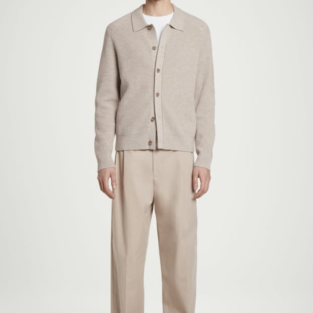 COS 릴랙스드 플리티드 코튼 테이퍼드 트라우저 몰 46(30)